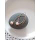 Crochets traversants Nanou gold filled perles d'eaux douce couleur pêche
