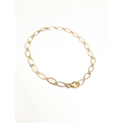 Bracelet gold filled mailles alternées