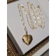 Collier pendentif porte-photo coeur cassolette