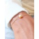 Bracelet Nilé gold filled et perle de culture couleur pêche
