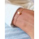 Bracelet Nilé gold filled et perle de culture couleur pêche