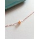 Bracelet Alba rose gold filled et perle de culture pêche mailles alternées
