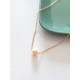 Collier Nilé chaîne gold filled et perle de culture pêche