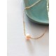 Collier Nilé chaîne gold filled et perle de culture pêche