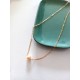 Collier Nilé chaîne gold filled et perle de culture pêche