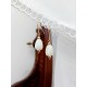 Boucles d'oreilles Jacinthe fleur de nacre gold filled