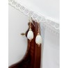 Boucles d'oreilles Jacinthe fleur de nacre gold filled