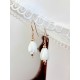 Boucles d'oreilles Jacinthe fleur de nacre gold filled