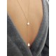 Collier bijou de dos fleurs de nacre jacinthe