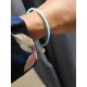 Bracelet jonc silicone et perle de culture d'eau douce
