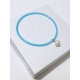 Bracelet jonc silicone et perle de culture d'eau douce