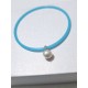Bracelet jonc silicone et perle de culture d'eau douce