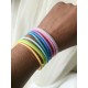 Bracelet jonc silicone et perle de culture d'eau douce