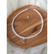 Collier tour de cou perles de culture d'eau douce et pendentif citrine