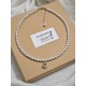 Collier tour de cou perles de culture d'eau douce et pendentif citrine