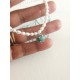 Collier tour de cou perles grains de riz et pendentif marcassites