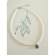 Collier tour de cou perles grains de riz et pendentif marcassites