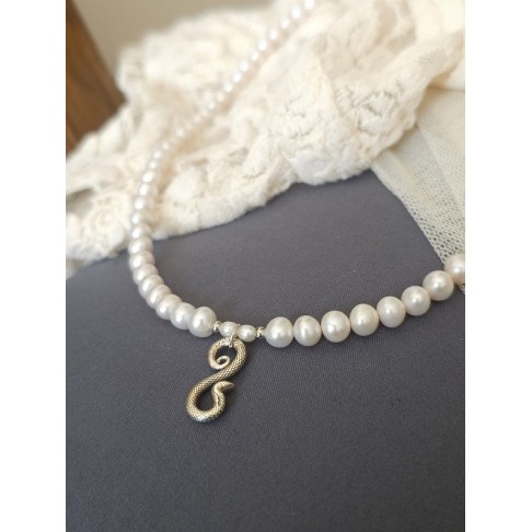 Collier perles de culture cobra royal
