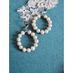 Boucles d'oreilles Madeleine dormeuses creoles de perles de culture