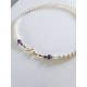 Collier perles de culture Avalon, jacinthe en nacre, perles fines