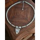 Alesio collier de perles de culture grains de riz et amulette pierre de lune
