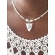 Alesio collier de perles de culture grains de riz et amulette pierre de lune