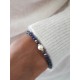 Bracelet Estéban perles en lapis lazuli et perle de culture