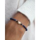 Bracelet Estéban perles en lapis lazuli et perle de culture