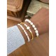Bracelet perles de culture baroques cerclées Marima