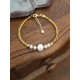 Bracelet maillons et perles de culture Narjess