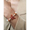 Bracelet Amael papillon cornaline et perles de culture