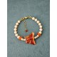 Bracelet Amael papillon cornaline et perles de culture