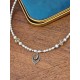 Collier perles de culture et amulette citrine Isaraa