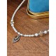Collier perles de culture et amulette citrine Isaraa