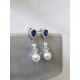 Bijoux mariage boucles d'oreilles mariées sur clous en zirconium et perles