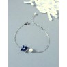 Bracelet de mariage Icône bleu saphir - Bijoux mariage prêts à porter