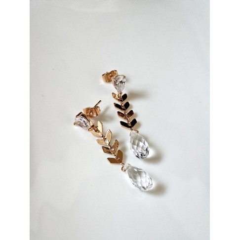 Boucles d'oreilles mariage gouttes en cristal - Prêt à porter