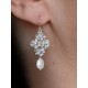 Boucles d'oreilles mariage cascade fleurs pensées ciselées - Prêt à porter mariage