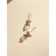 Boucles d'oreilles Icône rose gold et perles de culture - prêt à porter