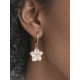 Boucles d'oreilles fleurs de nacre, petite créole