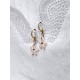 Boucles d'oreilles fleurs de nacre, petite créole
