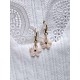 Boucles d'oreilles fleurs de nacre, petite créole