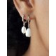 Mini créoles boucles d'oreilles Jacinthe fleur de nacre