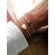 Bracelet Arya perle de culture aubergine
