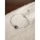 Bracelet Arya perle de culture aubergine