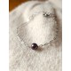 Bracelet Arya perle de culture aubergine