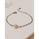 Bracelet Arya perle de culture aubergine